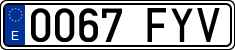 License plates of Spain, Ordinary (2000)