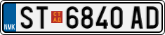 License plate of North Macedonia, Regular plates (2012)