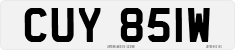 License plate of the United Kingdom, 1963 year system