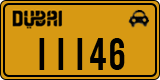 License plate of the UAE, Dubai, Taxi