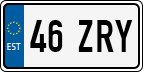 License plate of Estonia, Regular car plates (US-size)