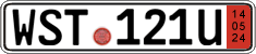German license plate, Export transit plates