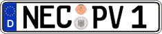 German license plate, Regular plates