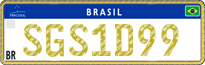 License plate of Brazil, Diplomatic (Mercosul)