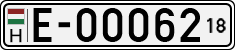 license plates of Hungary, Temporary (1990)