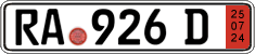 German license plate, Export transit plates