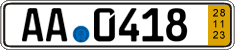 German license plate, Short-term transit plates