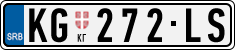 License plate of Serbia, Cars