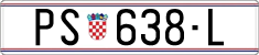 License plate of Croatia, Regular plates