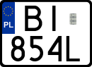 License plates of Poland, Special vehicles and motorcycles