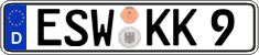 German license plate, Regular plates