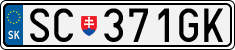 License plate of Slovakia, Cars