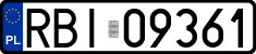 License plates of Poland, Regular car plates