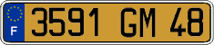 French license plate, FNI