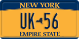 New York, County plate (AB-123)