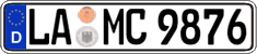 German license plate, Regular plates