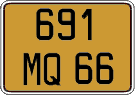 French license plate, FNI