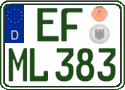 German license plate, Regular plates