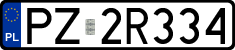 License plates of Poland, Regular car plates