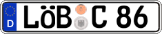 German license plate, Regular plates