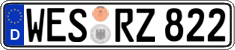German license plate, Regular plates