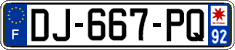 French license plate, SIV (ordinary)