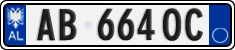 License plate of Albania, Cars (2011)