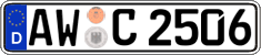 German license plate, Regular plates