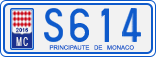 License plate of Monaco, Cars