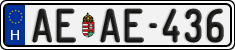 license plates of Hungary, Regular plates (2022)