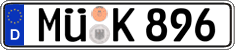 German license plate, Regular plates