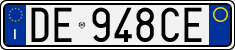 License plate of Italy, Cars (1994 year series)