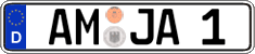 German license plate, Regular plates