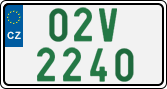 License plate of the Czech Republic, Oldtimers (2001)