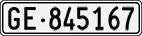 License plate of Switzerland, Cars