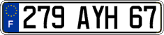 French license plate, FNI