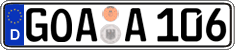German license plate, Regular plates