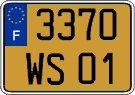 French license plate, FNI