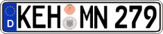 German license plate, Regular plates