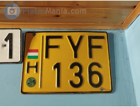 FYF-136, License plate without vehicle