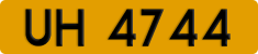 License plate of Hong Kong, AB 1234