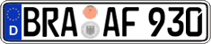 German license plate, Regular plates