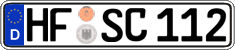 German license plate, Regular plates