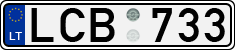 License plate of Lithuania, Cars