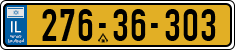 License plate of Israel, Regular plates