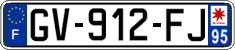 French license plate, SIV (ordinary)