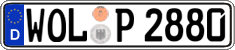 German license plate, Regular plates