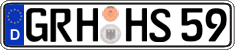 German license plate, Regular plates