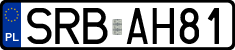License plates of Poland, Regular car plates