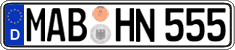 German license plate, Regular plates